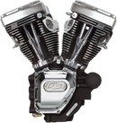 S&S CYCLE T143 Long Block Engine - Wrinkle Black and Chrome - Dyna 310-0883A