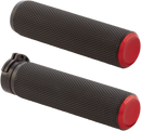 ARLEN NESS Knurled Grips - TBW - Red 07-346