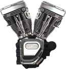 S&S CYCLE T111 Long Block Engine - Wrinkle Black and Chrome - Touring 310-0402A