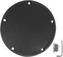 DRAG SPECIALTIES Derby Cover - Wrinkle Black - 5 Hole - '99-'18 Big Twin 33-0054WB