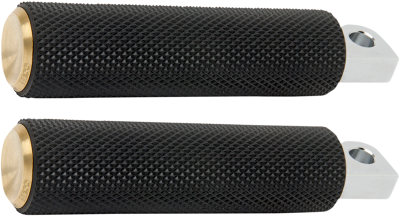 ARLEN NESS Foot Pegs - Knurled - Brass 07-932