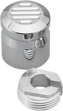 PRO-ONE PERF.MFG. Chrome Billet Choke Cable Knob Cover - Ball-Milled 200220