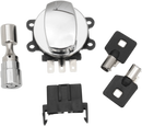 DRAG SPECIALTIES Side Hinge Ignition Switch with Fork Lock - Chrome 21-0209K