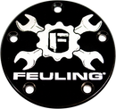 FEULING PARTS Point Cover - 5 Hole - Wrench - Black - Contrast Cut - Twin Cam 9124