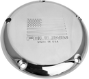 FEULING PARTS Derby Cover with Engraved American Flag - Polished - 5 Hole - Big Twin 9151