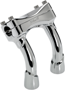 BILTWELL Murdock Handlebar Risers - Pullback - 6" - Chrome 6404-105-06