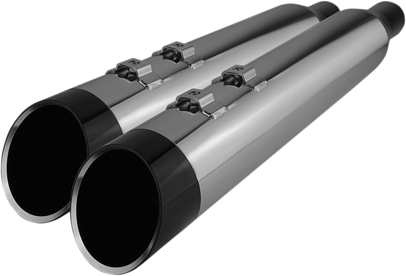 KHROME WERKS 4-1/2" HP-Plus? Slip-On Mufflers - Chrome with Edge Tip 202685