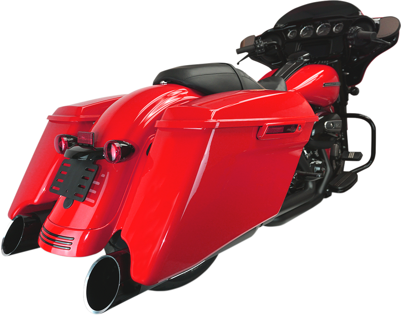 KHROME WERKS 4-1/2" HP-Plus? Slip-On Mufflers - Black with Edge - Touring 202885