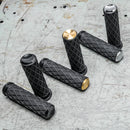 Arlen Ness Diamond Grips - TBW - Black Anodized
