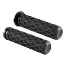 Arlen Ness Diamond Grips - TBW - Black Anodized
