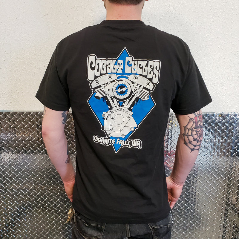 Cobalt Cycles Shovelhead Logo T-Shirt