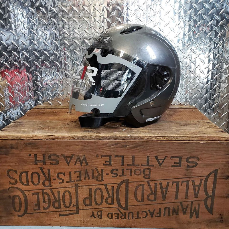 CLOSEOUT Z1R Ace Motorcycle Helmet - Dark Silver