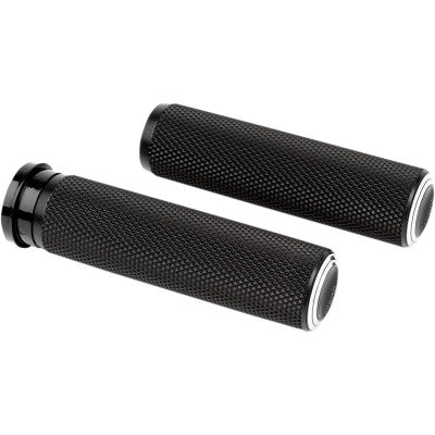 Arlen Ness Fusion Knurled Grips - TBW - Dual Ring