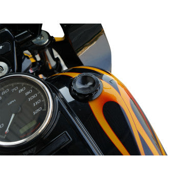 Arlen Ness 12 Point Vented Gas Cap - 1997-2020 Harley Models - Black