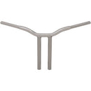 LA Choppers One Piece Kage Fighter T-Bar Handlebar w/ Pullback - 14" - Chrome