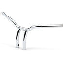 LA Choppers One Piece Kage Fighter T-Bar Handlebar w/ Pullback - 10" - Chrome