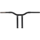 LA Choppers One Piece Kage Fighter T-Bar Handlebar w/ Pullback - 8" - Black