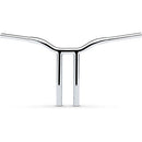 LA Choppers One Piece Kage Fighter T-Bar Handlebar w/ Straight Risers - 14" - Chrome