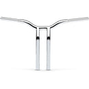 LA Choppers One Piece Kage Fighter T-Bar Handlebar w/ Pullback - 16" - Chrome