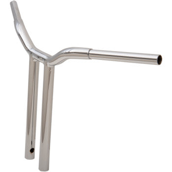 LA Choppers One Piece Kage Fighter T-Bar Handlebar w/ Straight Risers - 16" - Chrome