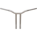 LA Choppers One Piece Kage Fighter T-Bar Handlebar w/ Straight Risers - 16" - Chrome