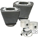 S&S Cycle 3-1/2" Bore Cylinder & Piston Kit - 1984-1999 Evo Big Twin - Wrinkle Black Finish