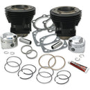 S&S Cycle 80" 3-1/2" Bore Cylinder & Standard Compression Piston Kit - 1979-1984 80" Big Twin - Gloss Black Finish - Cobalt Cycles